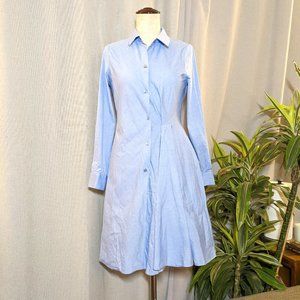 Alexis Blue Long Sleeve Collared Shirt Dress Size XS